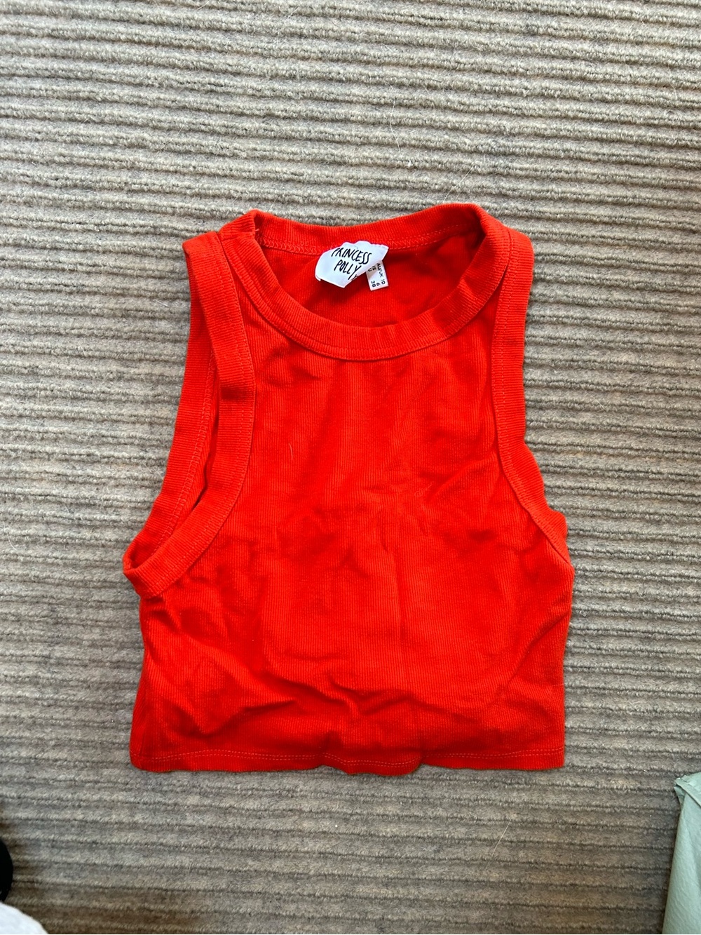 Princess Polly Oragnic Classic Red Tank Crop